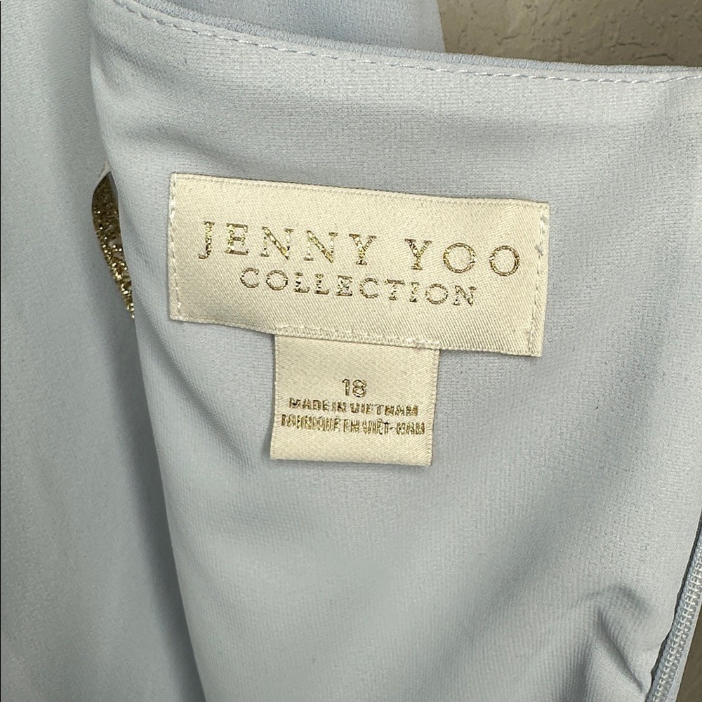 Jenny Yoo Collection‎ Alissa Dress Whisper Blue Matte Georgette Size 18 - Picture 12 of 16